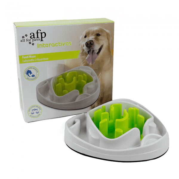 Dog Bowl Food Maze - Interactive Treat Feeder + Water Dish All For